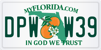 FL license plate DPWW39