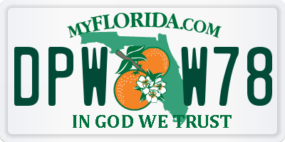 FL license plate DPWW78