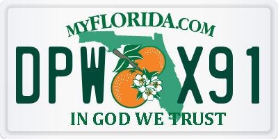 FL license plate DPWX91