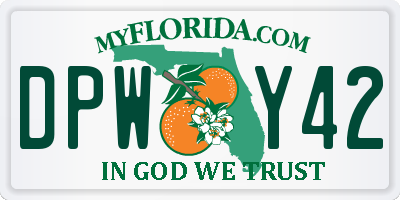 FL license plate DPWY42