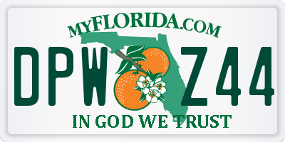 FL license plate DPWZ44
