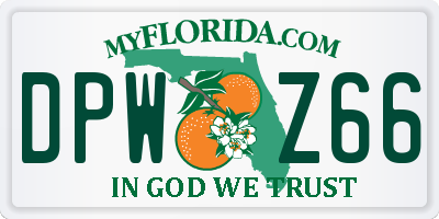 FL license plate DPWZ66