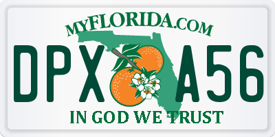 FL license plate DPXA56