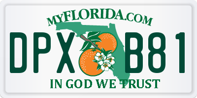 FL license plate DPXB81