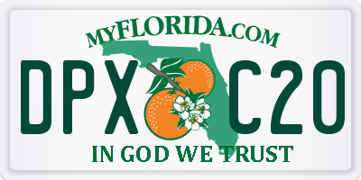 FL license plate DPXC20