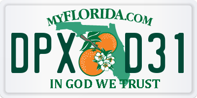 FL license plate DPXD31