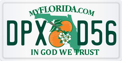 FL license plate DPXD56