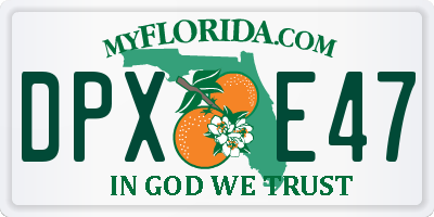 FL license plate DPXE47