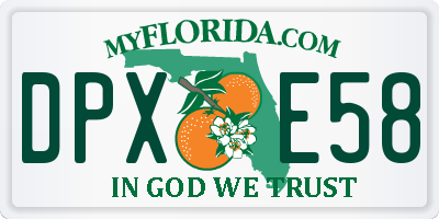 FL license plate DPXE58