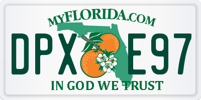 FL license plate DPXE97