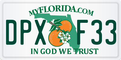 FL license plate DPXF33