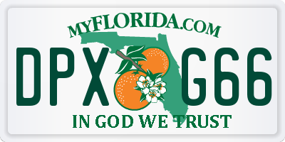 FL license plate DPXG66