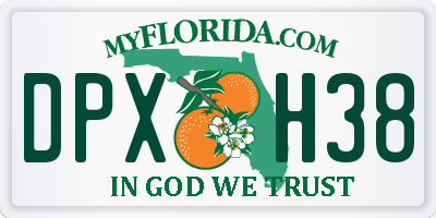 FL license plate DPXH38