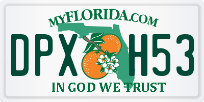 FL license plate DPXH53