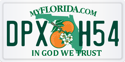 FL license plate DPXH54