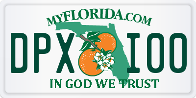FL license plate DPXI00