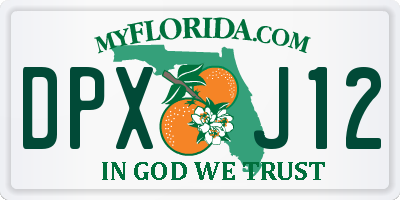 FL license plate DPXJ12