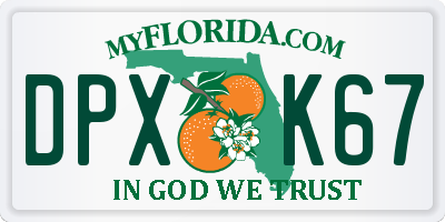 FL license plate DPXK67