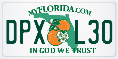 FL license plate DPXL30