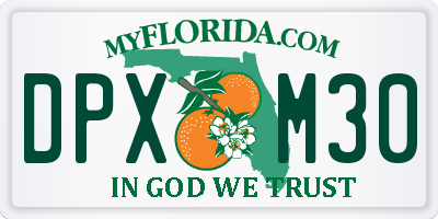 FL license plate DPXM30