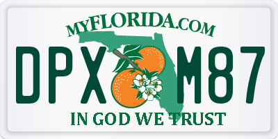 FL license plate DPXM87
