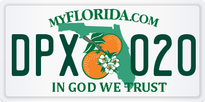 FL license plate DPXO20