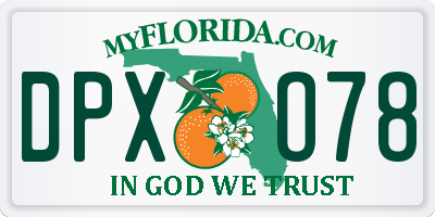 FL license plate DPXO78