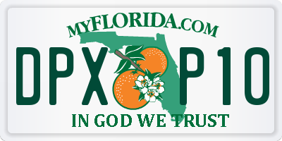 FL license plate DPXP10