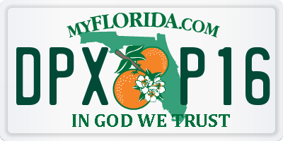 FL license plate DPXP16