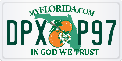 FL license plate DPXP97