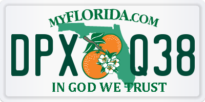 FL license plate DPXQ38
