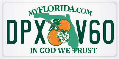 FL license plate DPXV60