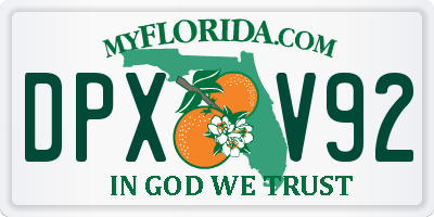 FL license plate DPXV92