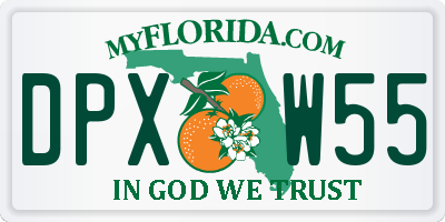 FL license plate DPXW55