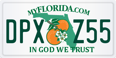 FL license plate DPXZ55