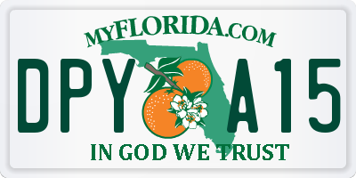 FL license plate DPYA15