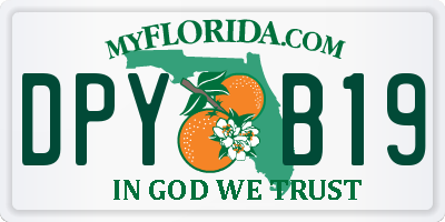 FL license plate DPYB19