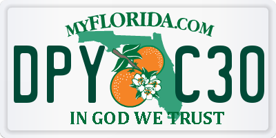 FL license plate DPYC30