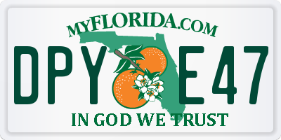FL license plate DPYE47