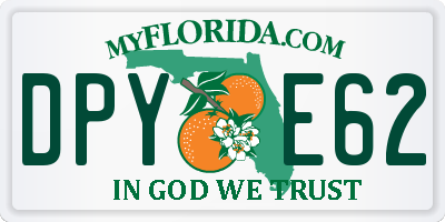 FL license plate DPYE62