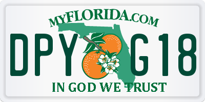 FL license plate DPYG18