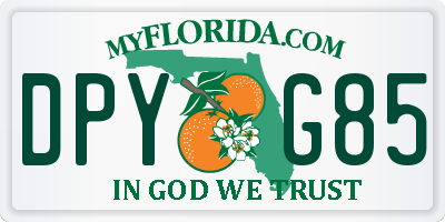 FL license plate DPYG85
