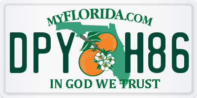 FL license plate DPYH86
