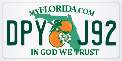 FL license plate DPYJ92
