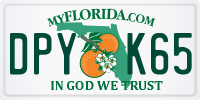 FL license plate DPYK65