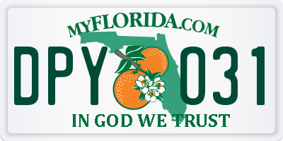 FL license plate DPYO31