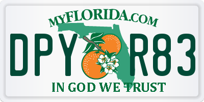 FL license plate DPYR83