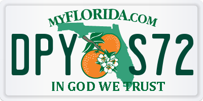 FL license plate DPYS72