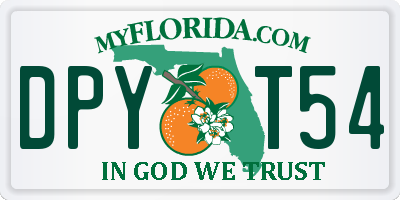 FL license plate DPYT54