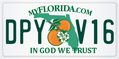FL license plate DPYV16